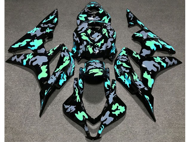 Verde & Gris Camuflaje 07-08 CBR600RR Carenado Verde & Gris Camuflaje 07-08 CBR600RR Carenado